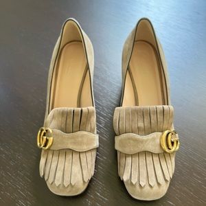 Gucci Kid Scamosciato in Taupe color. Size 38. Wore only a few times.